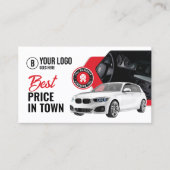 人目を引く車のディーラー車のレンタル車の採用 名刺 (正面)