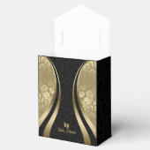 人目を引く金ゴールドブラックダマスク動的ライン2 フェイバーボックス (オープン)