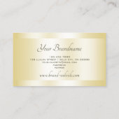 人目を引く金ゴールド効果プロフェッショナルとスタイリッシュ 名刺 (裏面)