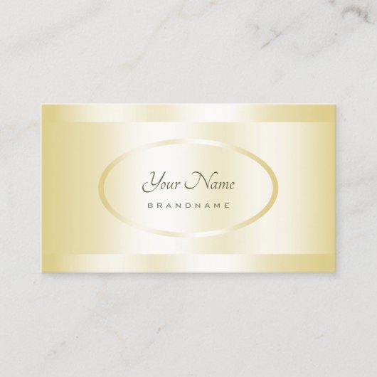 人目を引く金ゴールド効果プロフェッショナルとスタイリッシュ 名刺 (正面)