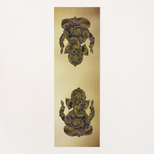 人目を引く金属の地上のインドゾウGanesh ヨガマット (正面)