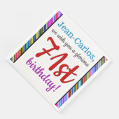 人目を引く71番目の誕生日紙ナプキンス (コーナー)