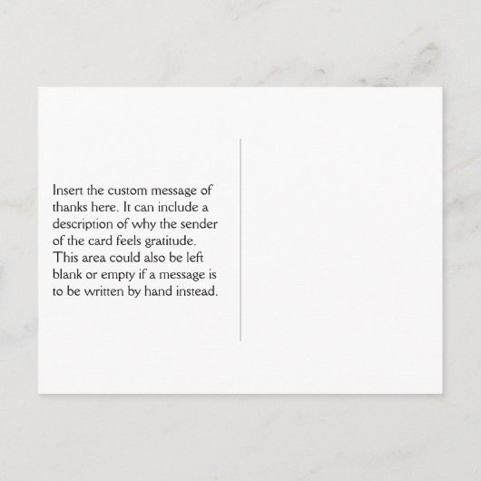 人目を引く「ありがとう！」 ポストカード (裏面)