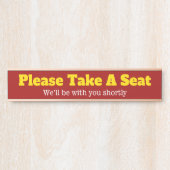 人目を引く「はっきりしたどうぞ」 サインプレート (正面)