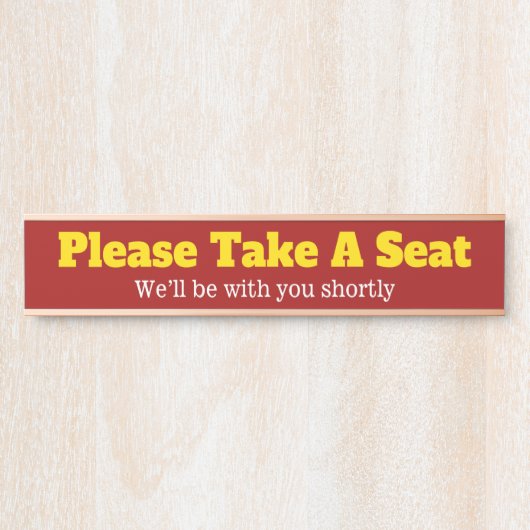 人目を引く「はっきりしたどうぞ」 サインプレート (正面)