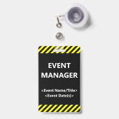 人目を引く「イベントマネージャ」バッジ バッジ (Front with Retractable)