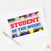 人目を引く"週の学生!" ステッカー (封筒)