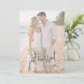 人目を忍んで海辺で結婚式を挙げる 案内状 (スタンド正面)