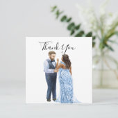 人種を超えたカップルの結婚式のお礼カード 招待状 (スタンド正面)