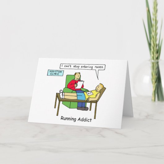 人種ランニングへの依存症 カード (正面)
