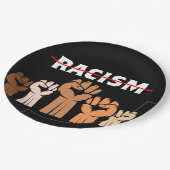 人種主義の終了紙プレート ペーパープレート (アングル)