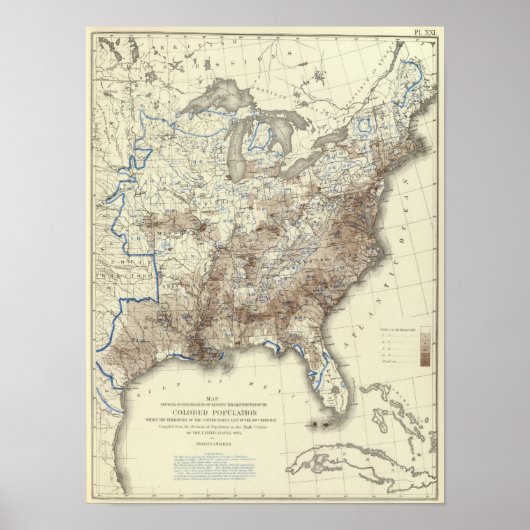 人種人口密度1870 ポスター (正面)