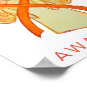 人種寛容認識度リボンアートプリントポスター ポスター (角)