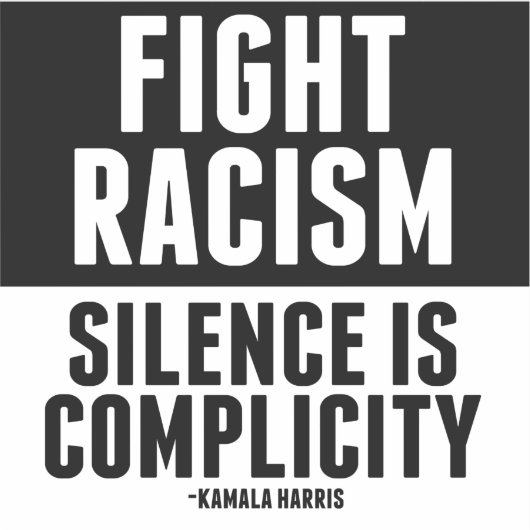 人種差別と闘う沈黙は共犯クラシック的なSラウンド シール (正面)