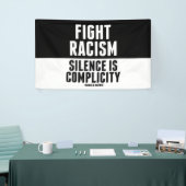 人種差別と闘う沈黙は共犯 横断幕 (トレードショー)