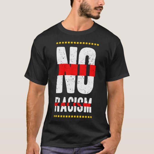 人種差別なし3 Tシャツ (正面)