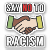 人種差別にノーと言う シール (正面)