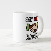 人種差別にノーと言う ジャンボコーヒーマグカップ (正面右)