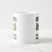 人種差別にノーと言う ジャンボコーヒーマグカップ (正面)