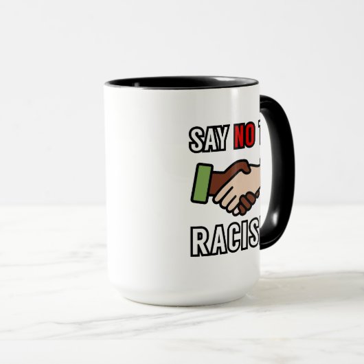 人種差別にノーと言う マグカップ (正面右)