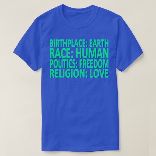 人種差別に反対する政治人権の愛11 Tシャツ (デザイン正面)