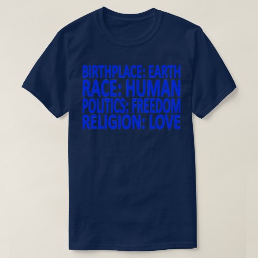 人種差別に反対する政治自由への愛の贈り物7 Tシャツ (デザイン正面)