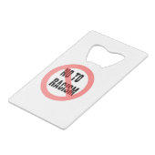 人種差別に反対する |アンチ人種差別のスローガン クレジットカード栓抜き (正面アングル)