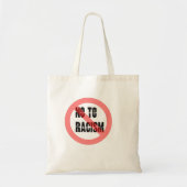 人種差別に反対する |アンチ人種差別のスローガン トートバッグ (正面)
