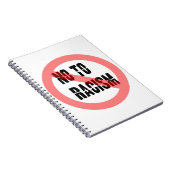 人種差別に反対する |アンチ人種差別のスローガン ノートブック (右側)