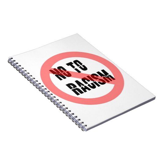 人種差別に反対する |アンチ人種差別のスローガン ノートブック (右側)