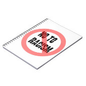 人種差別に反対する |アンチ人種差別のスローガン ノートブック (左側)