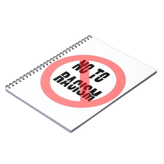 人種差別に反対する |アンチ人種差別のスローガン ノートブック (左側)