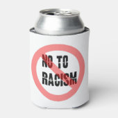 人種差別に反対する |アンチ人種差別のスローガン 缶クーラー (缶正面)