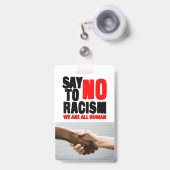 人種差別に反対する バッジ (伸縮クリップ付き付き表面)