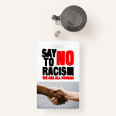 人種差別に反対する バッジ (正面リトラクタブル付き)