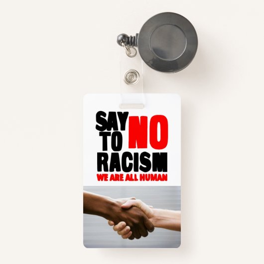 人種差別に反対する バッジ (正面リトラクタブル付き)