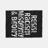 人種差別に抵抗するミソギーと偏狭なアンチ人種主義者 フリースブランケット (正面(横))