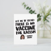 人種差別のためのワクチンはない – KAMALA HARRIS QU ポストカード (スタンド正面)