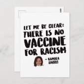 人種差別のためのワクチンはない – KAMALA HARRIS QU ポストカード (正面/裏面)
