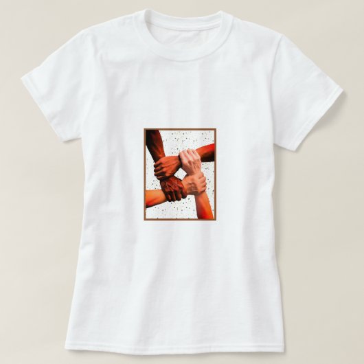 人種差別のない Tシャツ (デザイン正面)