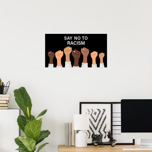 人種差別のポスターにノーと言う ポスター (ホームオフィス)