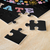 人種差別の嫌いストップを終える ジグソーパズル (側面)