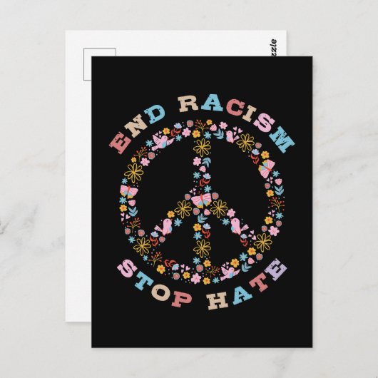 人種差別の嫌いストップを終える ポストカード (正面/裏面)