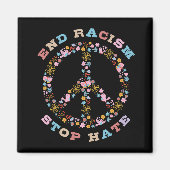 人種差別の嫌いストップを終える マグネット (正面)