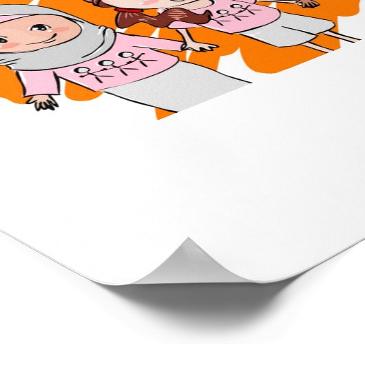 人種差別の学校のポスターにノーと言う ポスター (角)