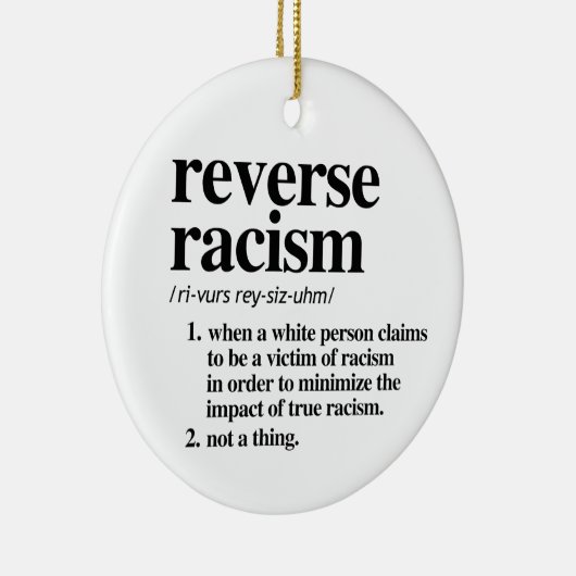 人種差別の定義を逆にする セラミックオーナメント (右)