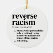 人種差別の定義を逆にする セラミックオーナメント (正面)