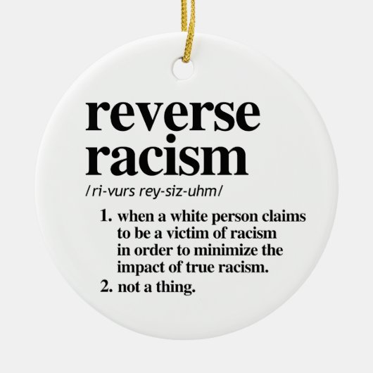 人種差別の定義を逆にする セラミックオーナメント (正面)