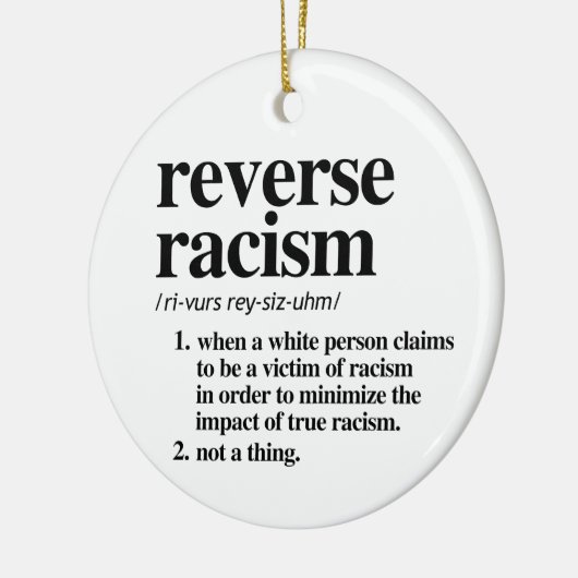 人種差別の定義を逆にする セラミックオーナメント (左)