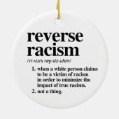 人種差別の定義を逆にする セラミックオーナメント (裏面)